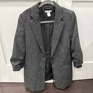 H&M Charcoal Tweed Blazer